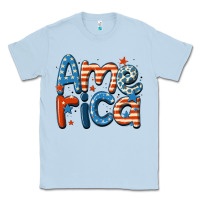 Dusty Blue america Classic Tee - MaliasSmallBusiness