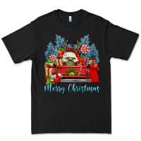 Black merry christmas gnomes truck Premium Tee - FaDigitalArtStudio