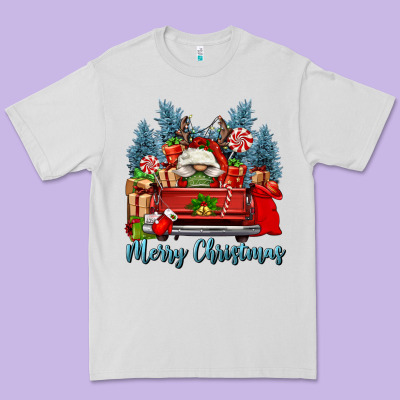 Merry Christmas Gnomes Truck Premium Tee Designed By Fadigitalartstudio