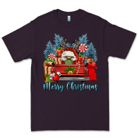Plum merry christmas gnomes truck Premium Tee - FaDigitalArtStudio