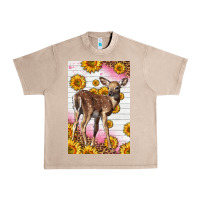 French Oak Western Cute Baby Deer Fawn Urban Heavy Tee - LillyAllenDesigns