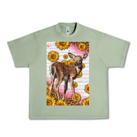 Oil Green Western Cute Baby Deer Fawn Urban Heavy Tee - LillyAllenDesigns