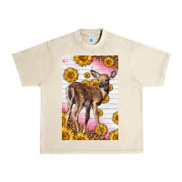 Sandshell Western Cute Baby Deer Fawn Urban Heavy Tee - LillyAllenDesigns