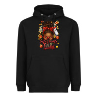 Black santa favorite tax specialist afro messy bun Heavyweight Hoodie - texasbilliewilder