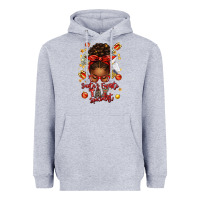 Santa Favorite Tax Specialist Afro Messy Bun Heavyweight Hoodie | Teevron