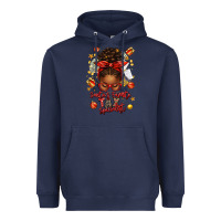 Navy santa favorite tax specialist afro messy bun Heavyweight Hoodie - texasbilliewilder