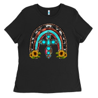 Black cross rainbow Ladies Tee - JahusDesignShop