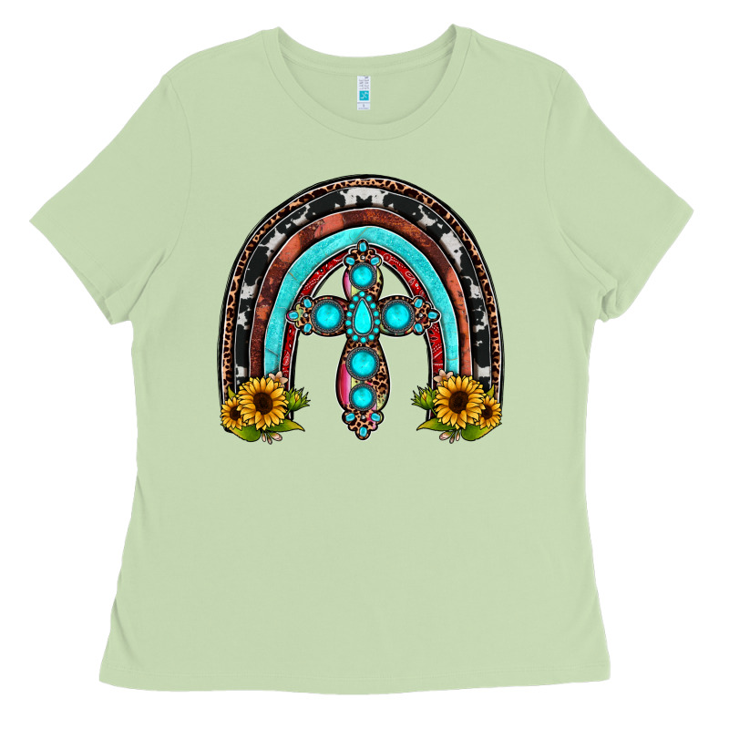 Cross Rainbow Ladies Tee by JahusDesignShop | Teevron