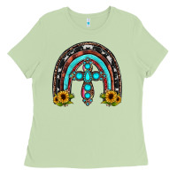 Matcha cross rainbow Ladies Tee - JahusDesignShop