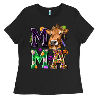 Black Mama Cow Halloween Ladies Tee - texasbilliewilder