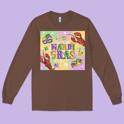 Mardi Gras Long Sleeve Tee Designed By Maliassmallbusiness