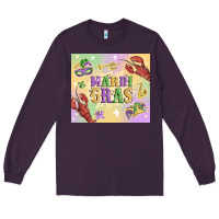 Plum mardi gras Long Sleeve Tee - MaliasSmallBusiness