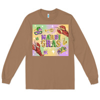 Toasted Coconut mardi gras Long Sleeve Tee - MaliasSmallBusiness