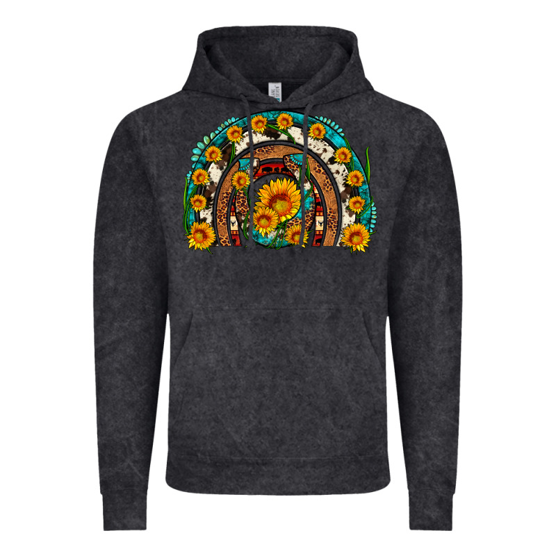 Sunflower Gemstone Leopard Cowhide Horseshoe Rainbow Vintage Hoodie by Artiststas | Teevron