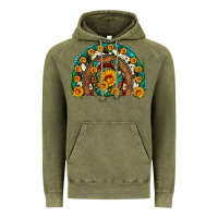 Vintage Olive sunflower gemstone leopard cowhide horseshoe rainbow Vintage Hoodie - Artiststas