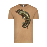 Vintage Camel Green Chameleon Lizard Illustrations Vintage Tee - LillyAllenDesigns