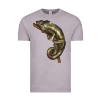 Green Chameleon Lizard Illustrations Vintage Tee | Teevron