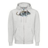 Dove Grey packrat aka, woodrat Zipper Hoodie - LillyAllenDesigns