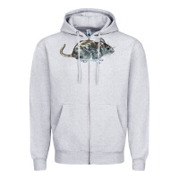 Heather Grey packrat aka, woodrat Zipper Hoodie - LillyAllenDesigns