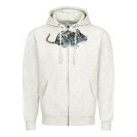 Oatmeal Heather packrat aka, woodrat Zipper Hoodie - LillyAllenDesigns