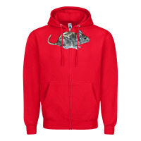 Red packrat aka, woodrat Zipper Hoodie - LillyAllenDesigns