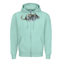 Seafoam packrat aka, woodrat Zipper Hoodie - LillyAllenDesigns