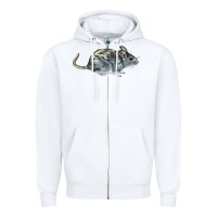 White packrat aka, woodrat Zipper Hoodie - LillyAllenDesigns