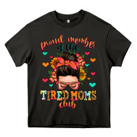 Asphalt proud member of the tired moms club Heavy Core Tee - Zillion Design Studio