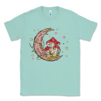 Seafoam moon and mushrooms Classic Tee - MaliasSmallBusiness