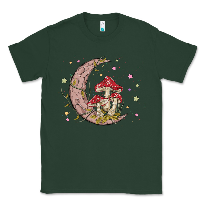 Moon And Mushrooms Classic Tee by MaliasSmallBusiness | Teevron