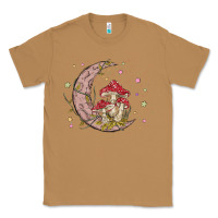 Toasted Coconut moon and mushrooms Classic Tee - MaliasSmallBusiness