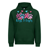 Forest Green xoxo hugs and kisses paws olivia Urban Hoodie - OliviaCreatesArt