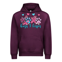 Mauve Wine xoxo hugs and kisses paws olivia Urban Hoodie - OliviaCreatesArt