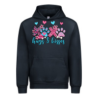 Navy xoxo hugs and kisses paws olivia Urban Hoodie - OliviaCreatesArt