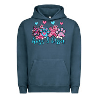 Pigment Midnight Navy xoxo hugs and kisses paws olivia Urban Hoodie - OliviaCreatesArt