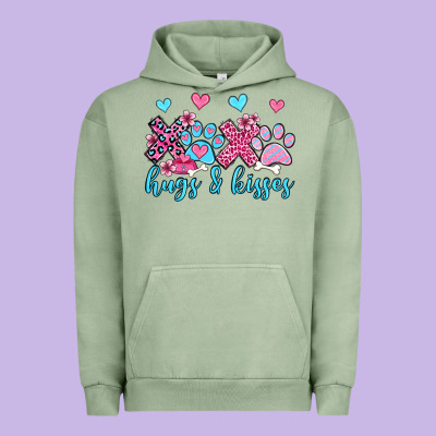 Xoxo Hugs And Kisses Paws Olivia Urban Hoodie Designed By Oliviacreatesart