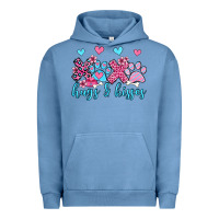Pigment Pebble Blue xoxo hugs and kisses paws olivia Urban Hoodie - OliviaCreatesArt