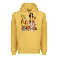 Antique Gold Just a girl who loves Fall afro woman Premium Hoodie - NancyCooperArtShop