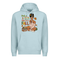 Blue Mist Just a girl who loves Fall afro woman Premium Hoodie - NancyCooperArtShop