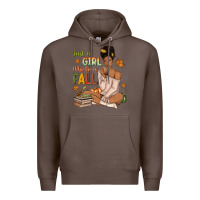 Coffee Just a girl who loves Fall afro woman Premium Hoodie - NancyCooperArtShop