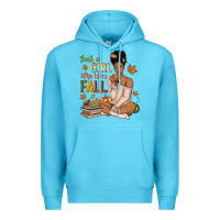 Ocean Blue Just a girl who loves Fall afro woman Premium Hoodie - NancyCooperArtShop