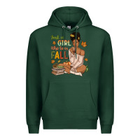 Sports Green Just a girl who loves Fall afro woman Premium Hoodie - NancyCooperArtShop