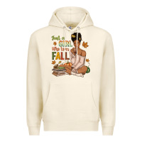 Tofu Just a girl who loves Fall afro woman Premium Hoodie - NancyCooperArtShop