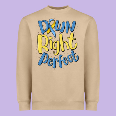 Down Right Perfect Heavyweight Sweatshirt Designed By Maliassmallbusiness