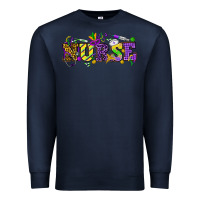 Navy Mardi Gras Day Nurse Premium Sweatshirt - NancyCooperArtShop