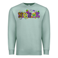 Seafoam Mardi Gras Day Nurse Premium Sweatshirt - NancyCooperArtShop