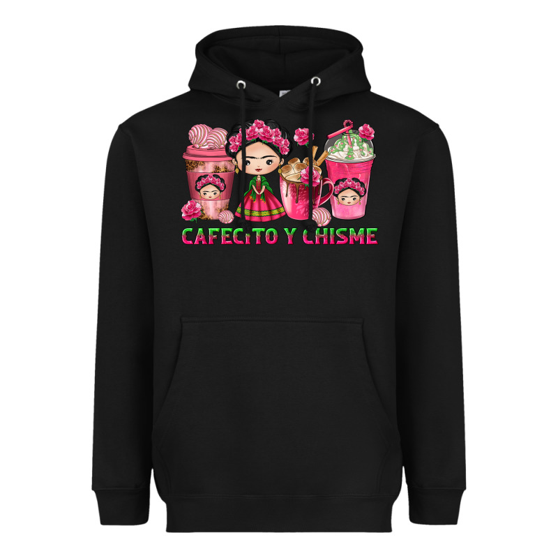 Cafecito Y Chisme With Coffee Cups Heavyweight Hoodie by texasbilliewilder | Teevron