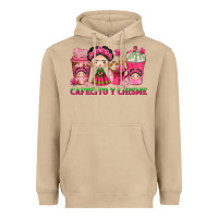 Mushroom cafecito y chisme with coffee cups Heavyweight Hoodie - texasbilliewilder
