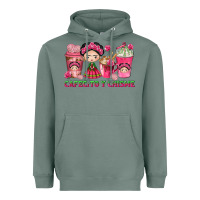 Sage cafecito y chisme with coffee cups Heavyweight Hoodie - texasbilliewilder