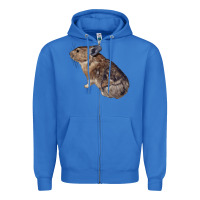 True Royal pika Zipper Hoodie - LillyAllenDesigns